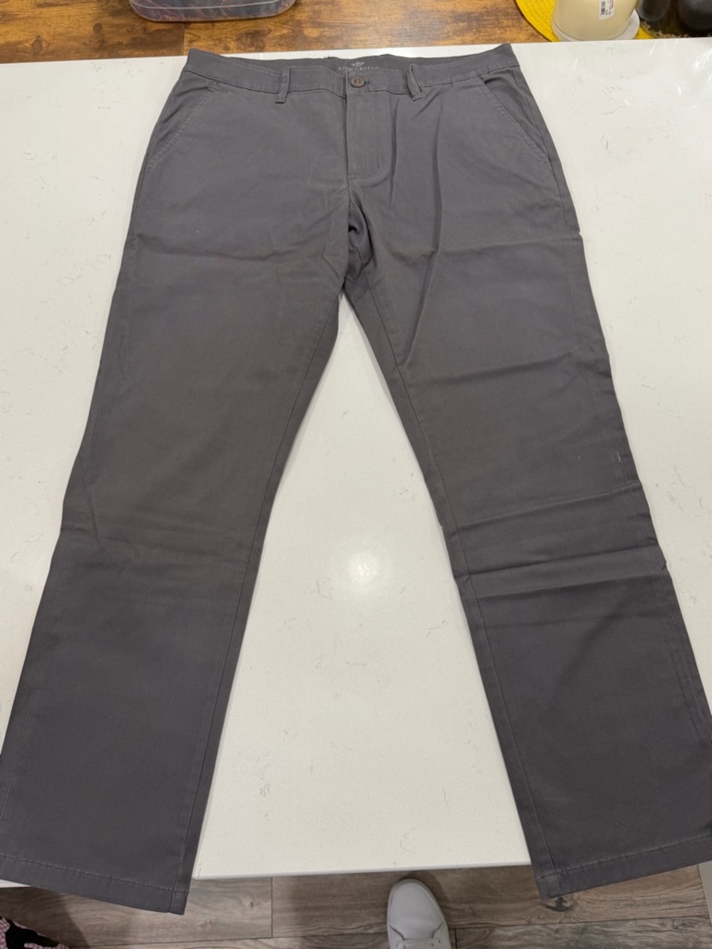 Men's Gray Chinos - Classic Straight Fit